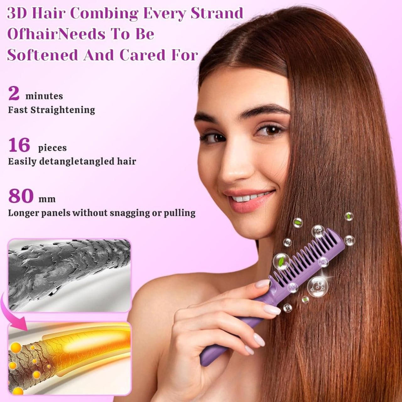 StyleFlex Pro - Rechargeable Anytime Hair Straightener Comb