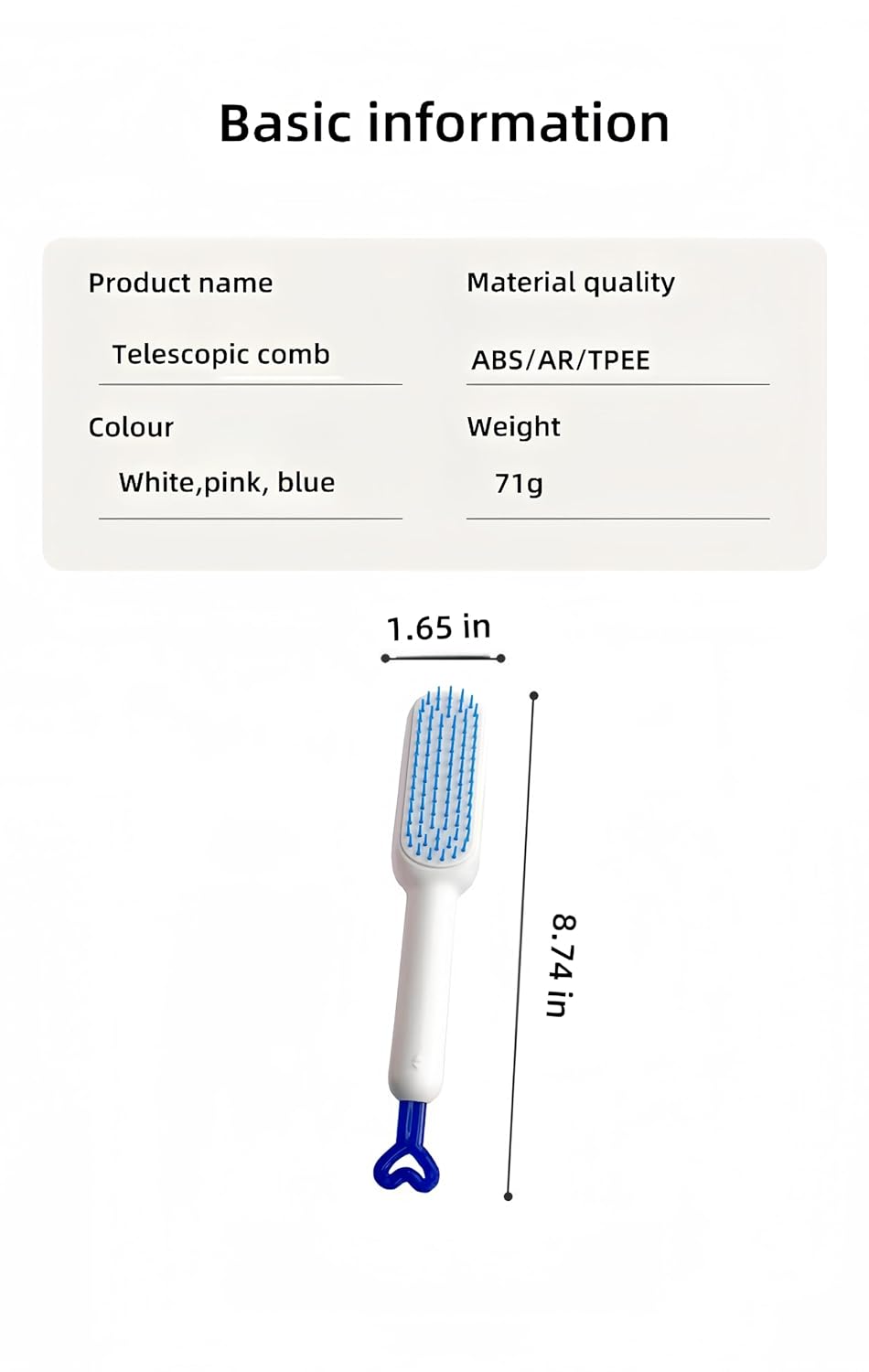 Self-cleaning Anti-static Massage Comb