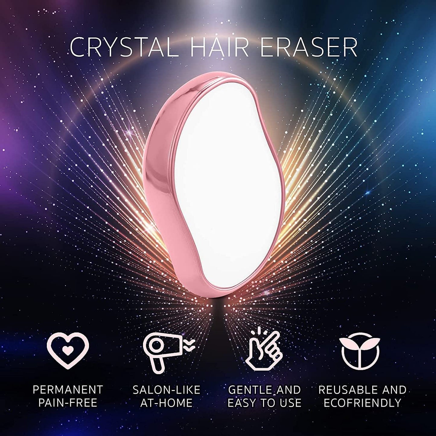 Crystal Hair Remover - Portable Mild Hair Remover | Reusable & Washable (Random Colour)