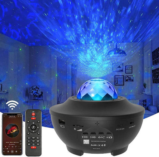 Starry Galaxy Projector Lamp with Bluetooth Speaker